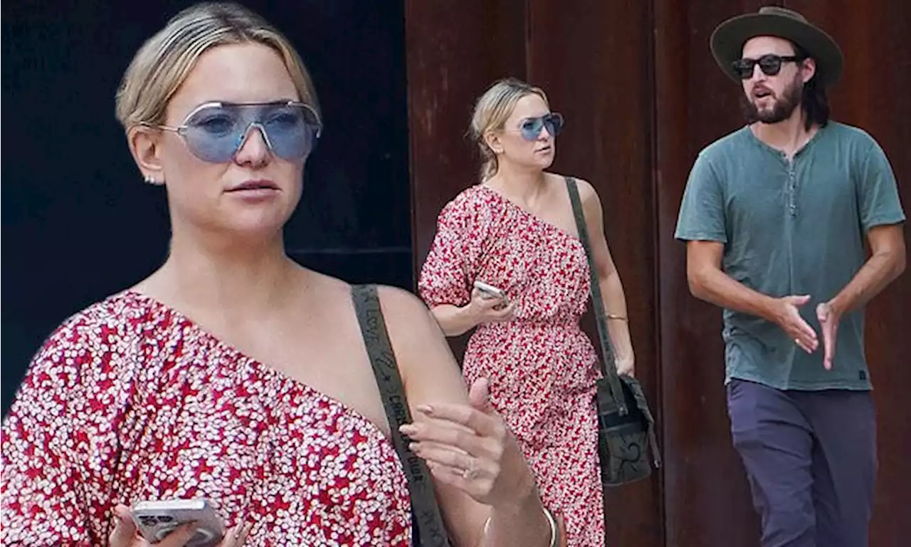 Kate Hudson and her fiance Danny Fujikawa stay close in New York City