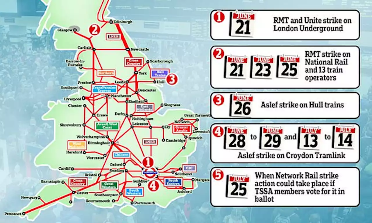 DON'T travel on strike days! Rail firms set to issue new warning today