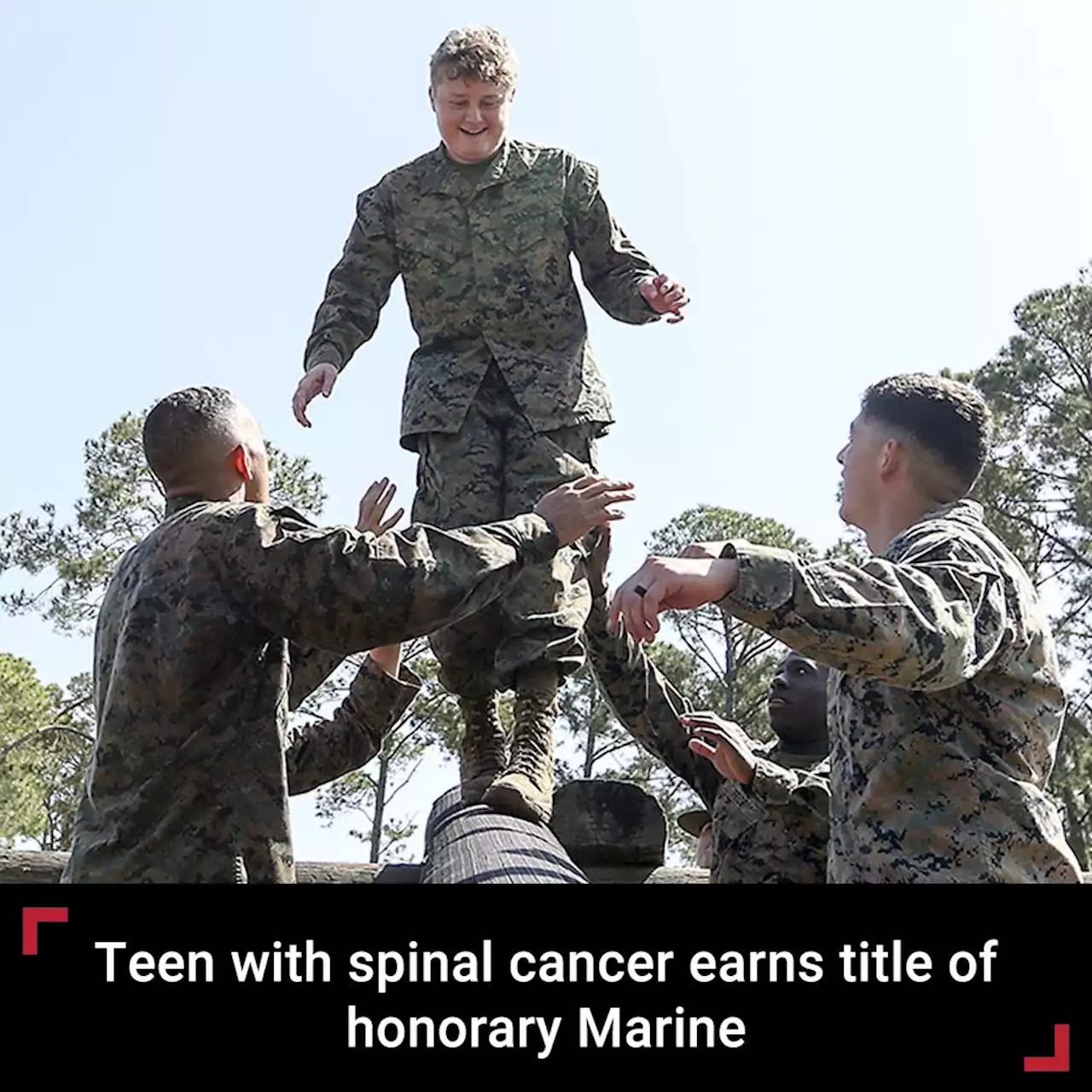 Ohio teen with spinal cancer earns title of honorary Marine: 'Amazing young man'