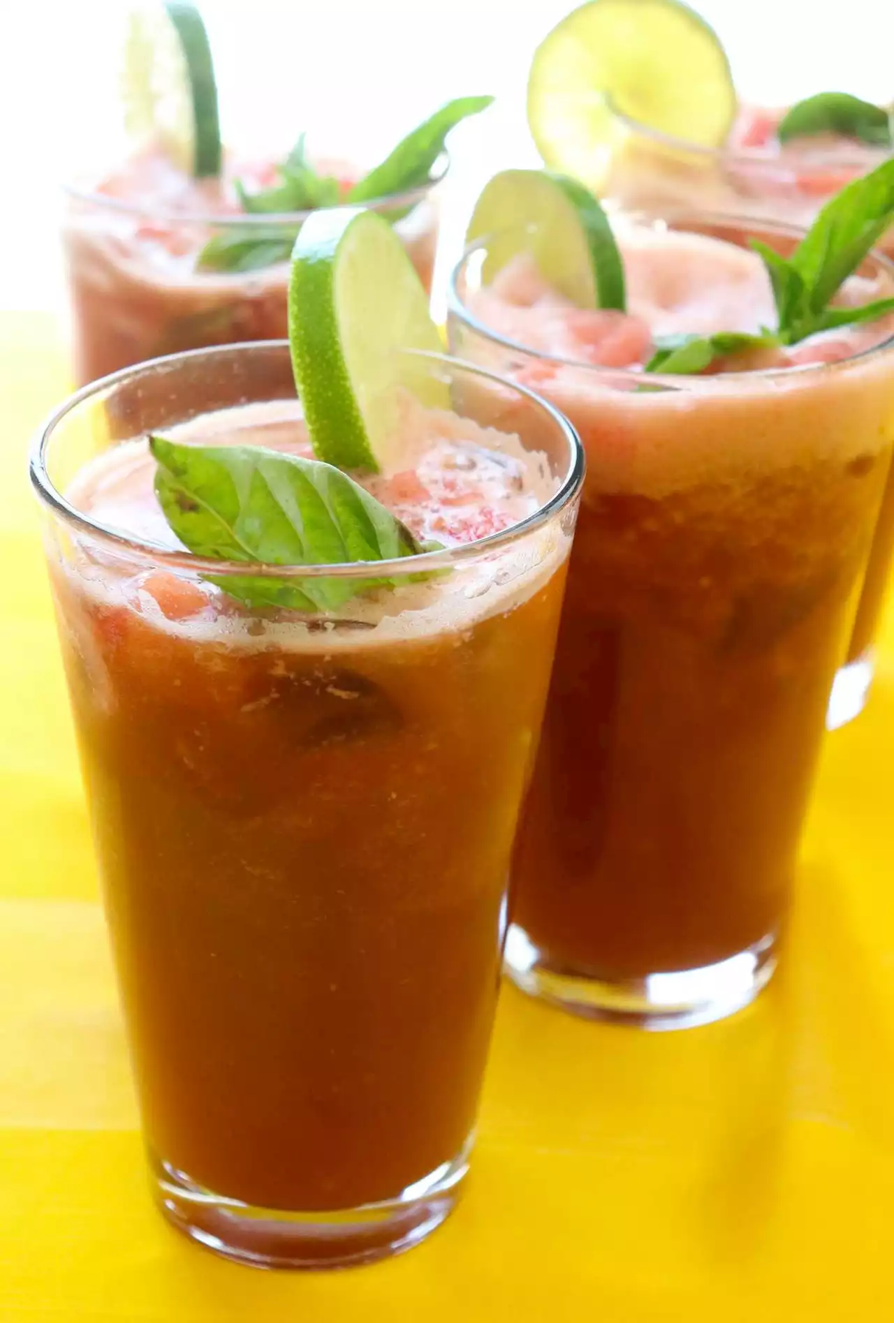 This thirst-quenching watermelon drink involves basil and chile