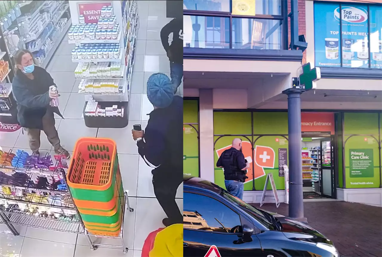 WATCH | Melville pharmacy shooting: Female customer assaulted after pepper-spraying armed robber | News24