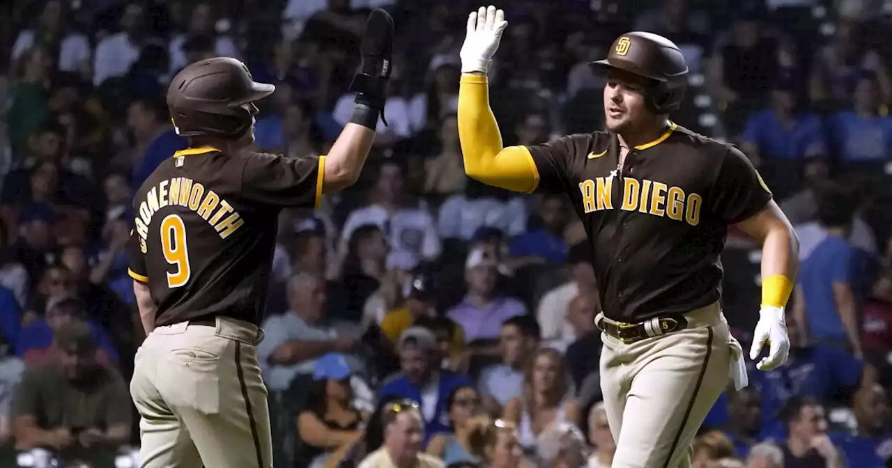 Padres come back from five runs down, beat Cubs by seven