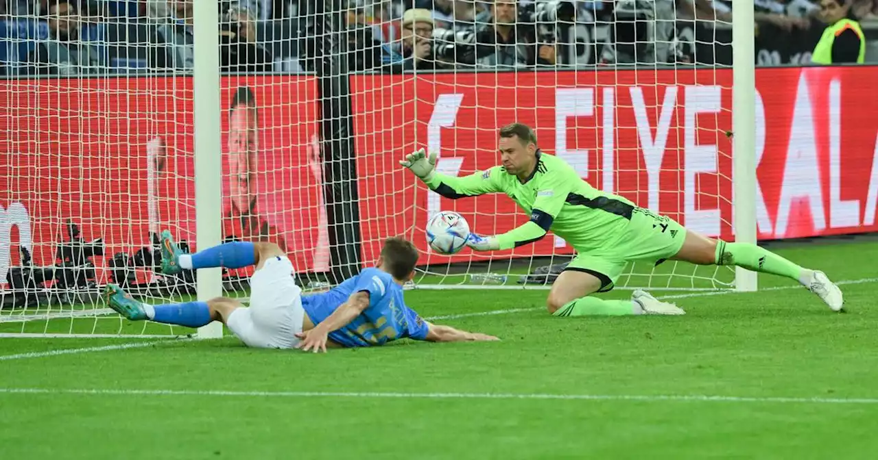 DFB-Team: Netzreaktionen Manuel Neuer pariert gegen Gianluca Caprari