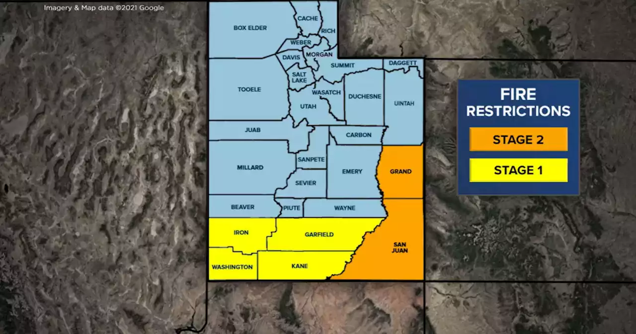 Some Utah counties are now under fire restrictions