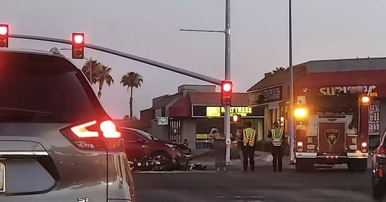 Crash involving a motorcycle near Craycroft and Speedway