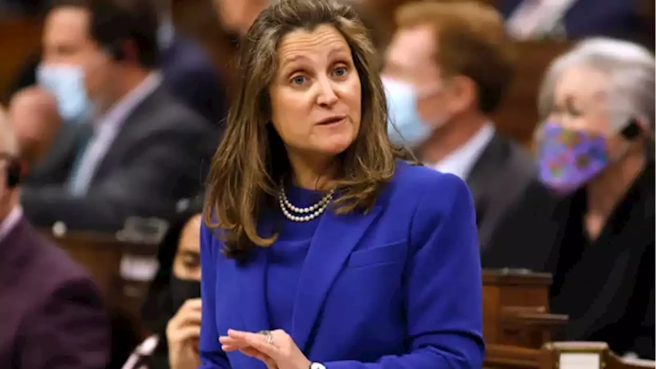 Chrystia Freeland to deliver major speech on economy, inflation today | CBC News