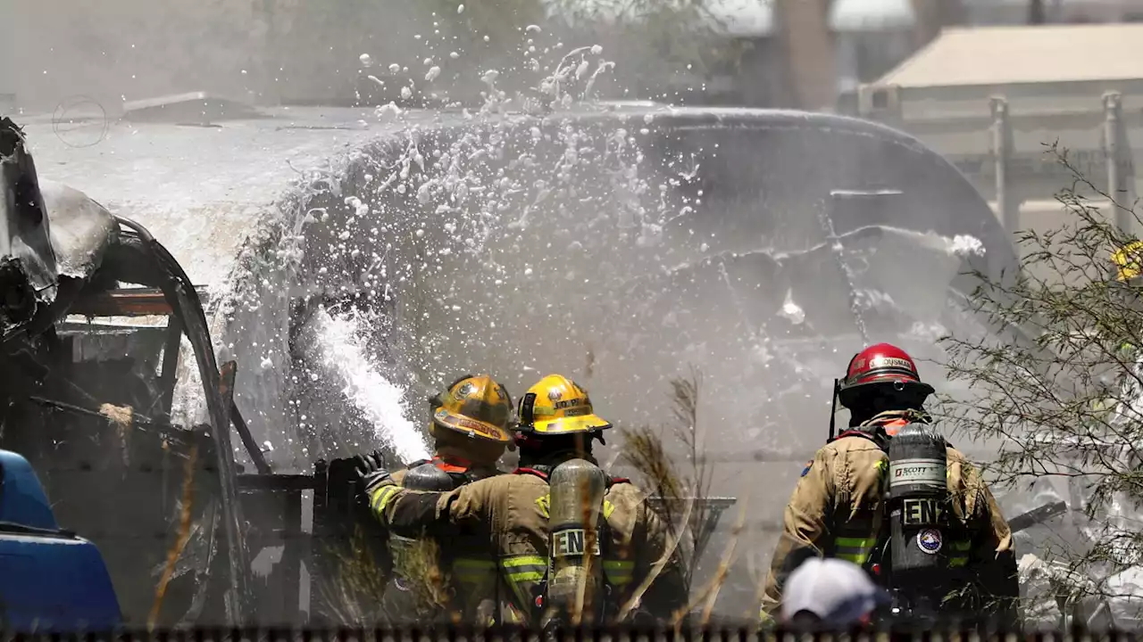 Photos: Tucson Fire Department fights a two-alarm fire at 7th Avenue and Sahuaro Street