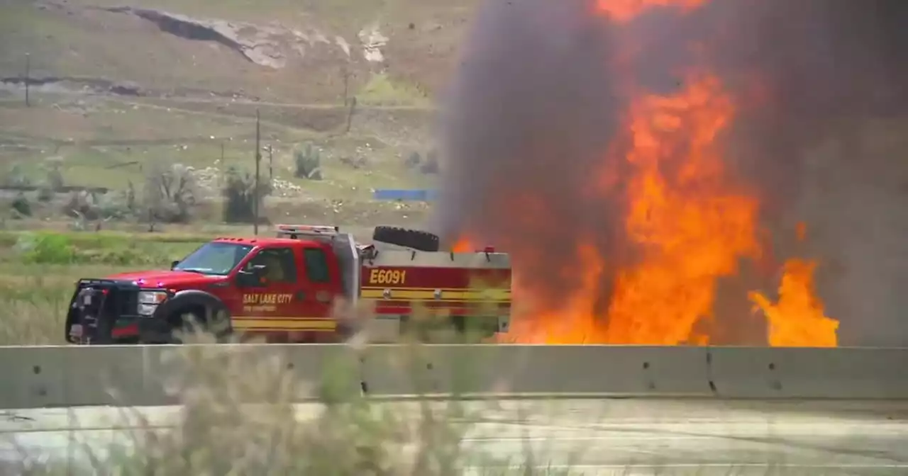 Lakeshore Fire closes eastbound I-80 near Saltair