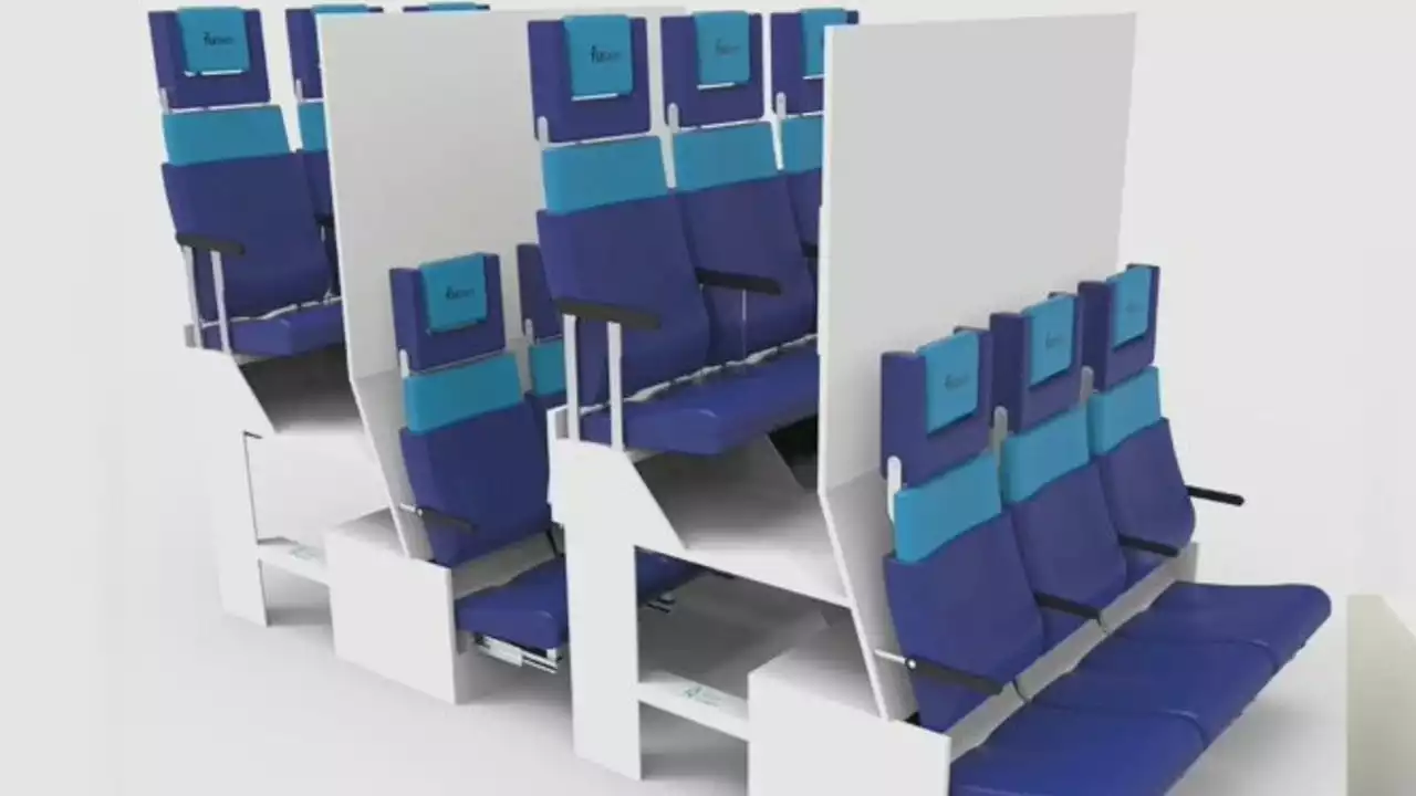 What it's like sitting in a double decker airplane seat