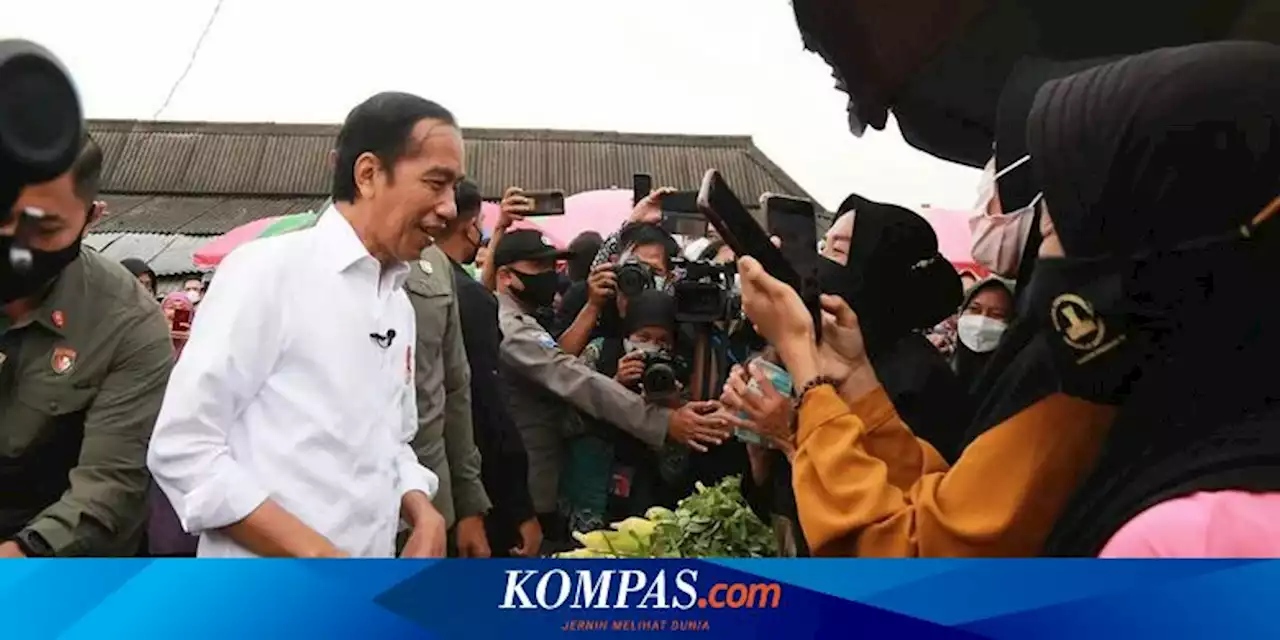 Blusukan ke Pasar di Serang, Jokowi Sebut Harga Minyak Goreng Sudah Rp 14.000 Per Liter