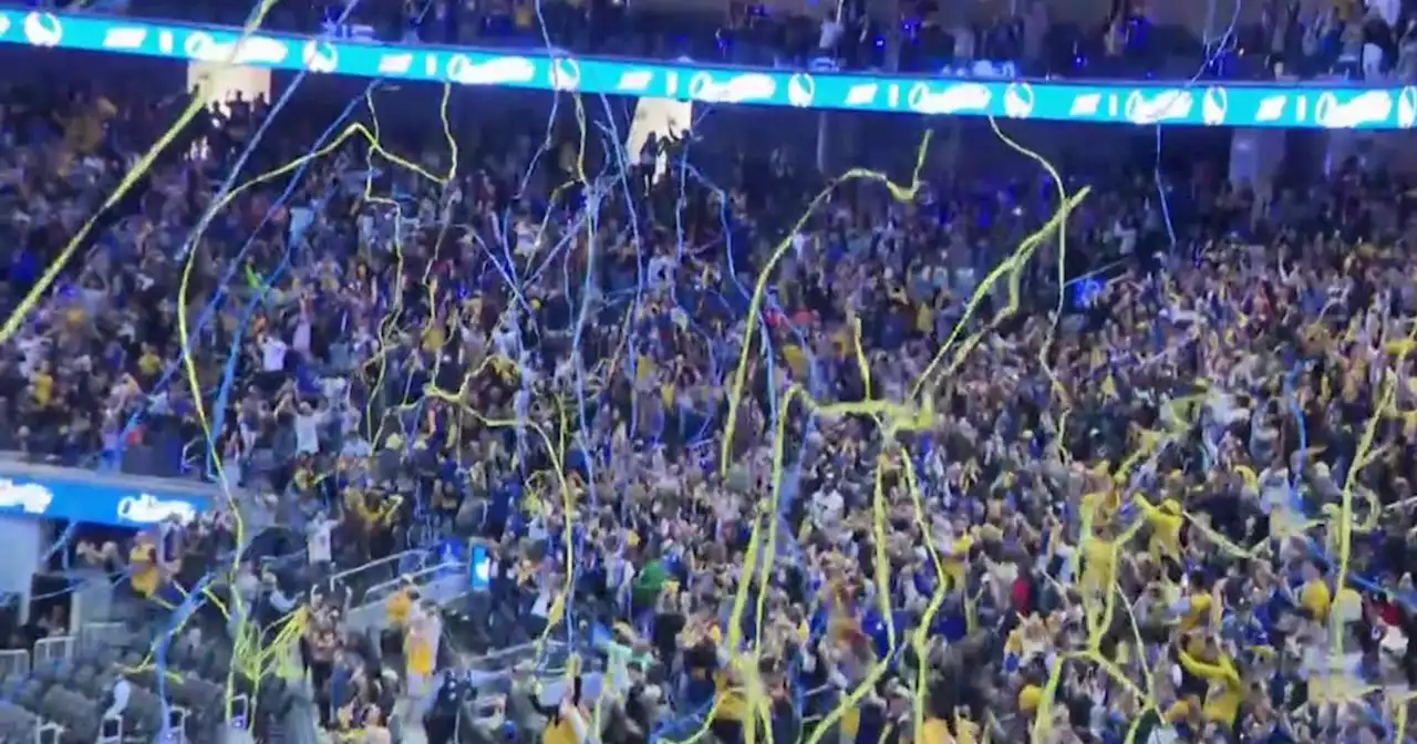 Warriors fans exultant at Chase Center watch party