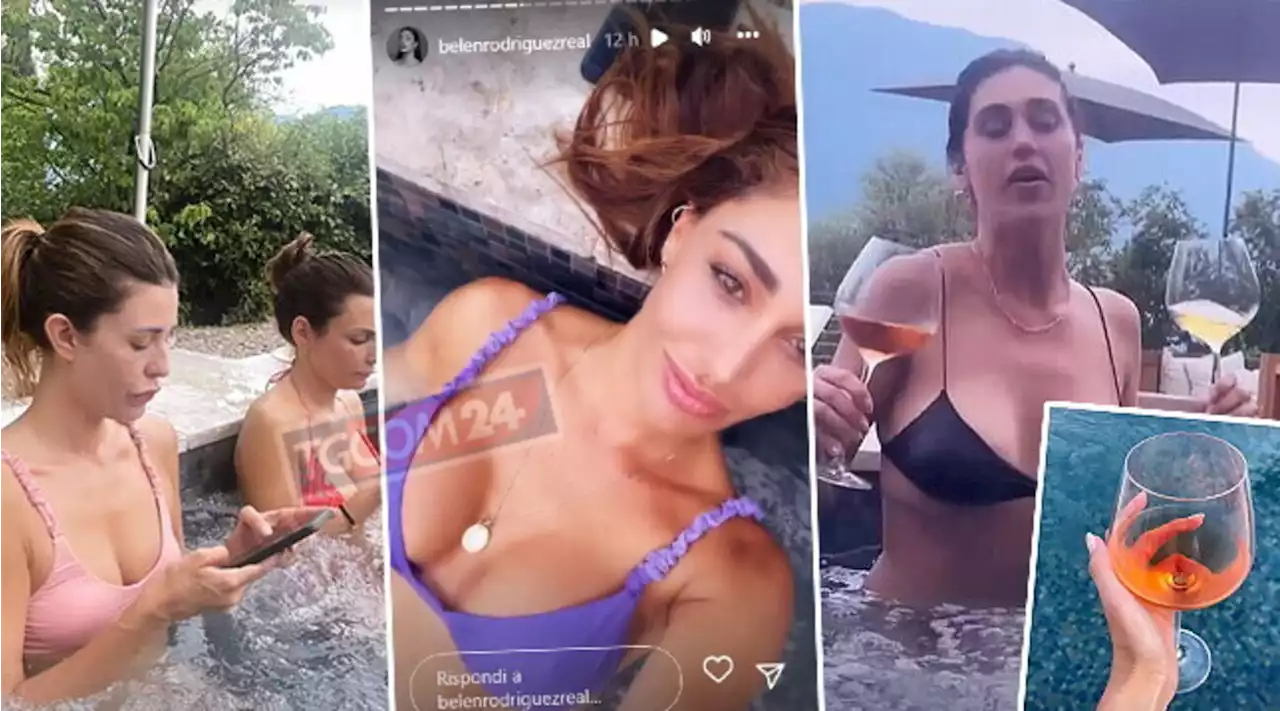 Le Rodriguez scatenate e “alcoliche” con le amiche: idromassaggio hot con aperitivo