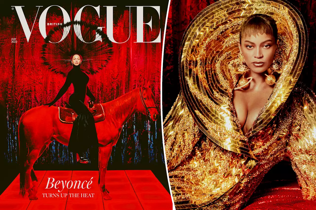 Beyoncé covers British Vogue in stunning headpieces, platform boots and sequins