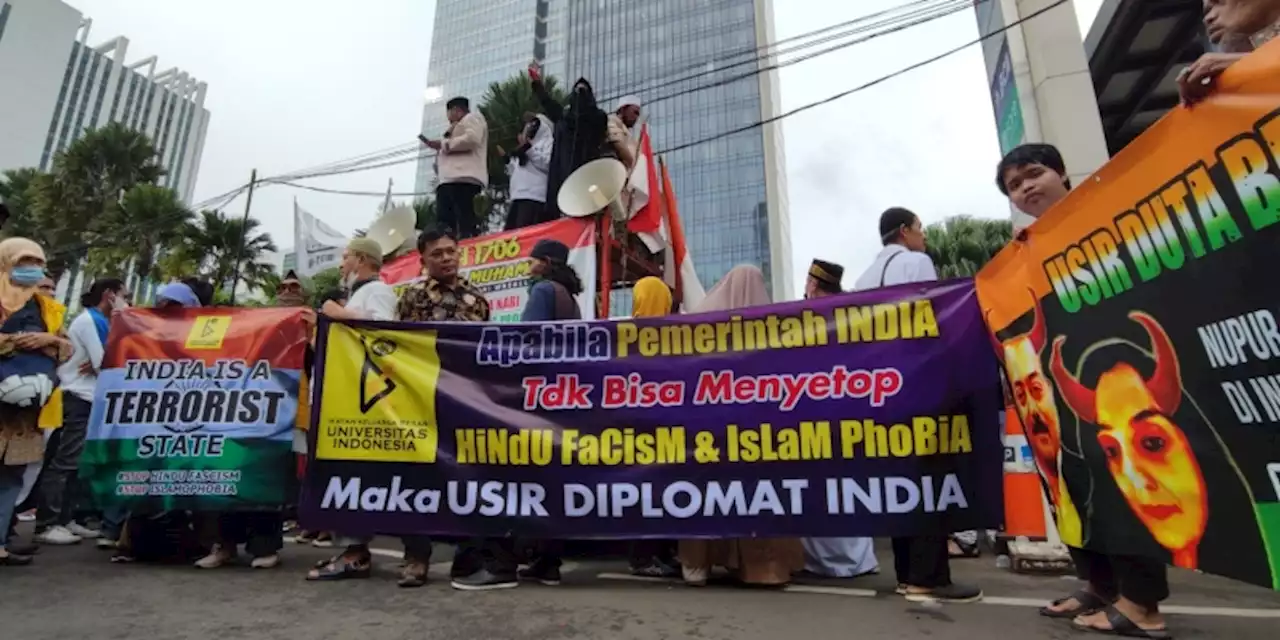 Buntut Penghinaan Nabi Muhammad SAW oleh Politisi India, FPI Geruduk Kedubes India