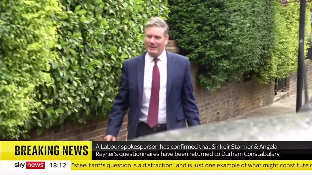 Sir Keir Starmer returns questionnaire to police investigating 'beergate' episode