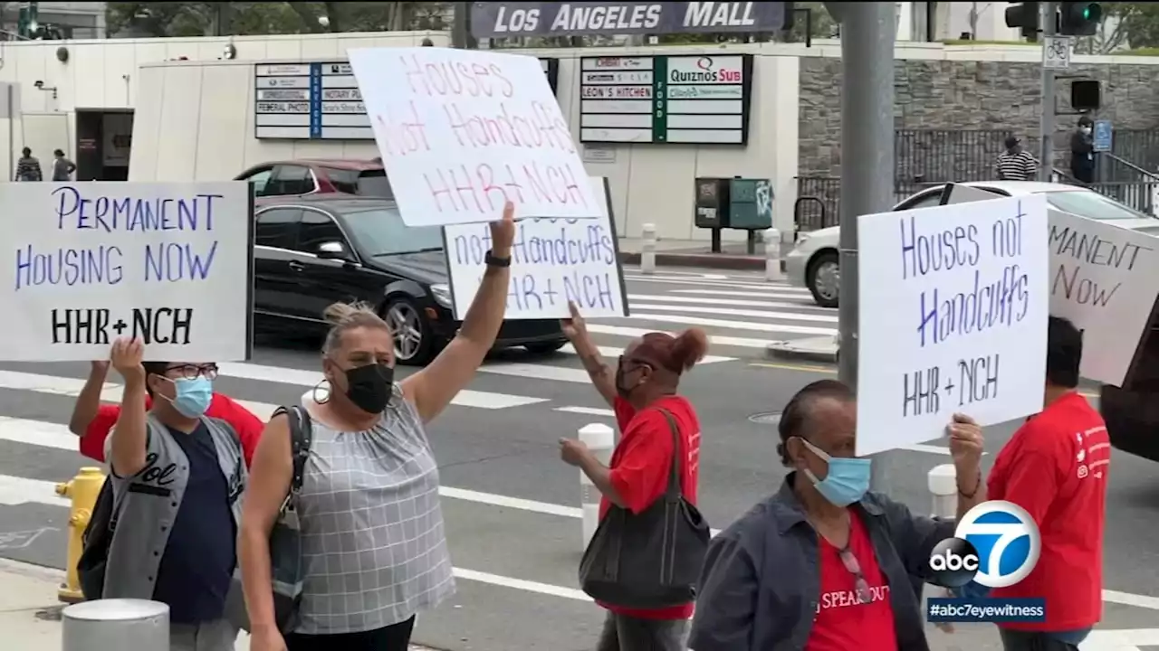 Homeless advocates march in LA, other US cities demanding permanent, humane housing solutions