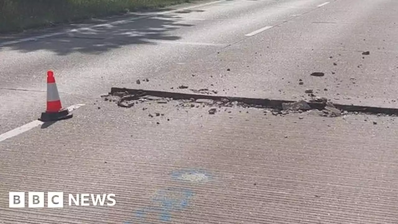 A14 in Suffolk closed due to surface 'breaking up'