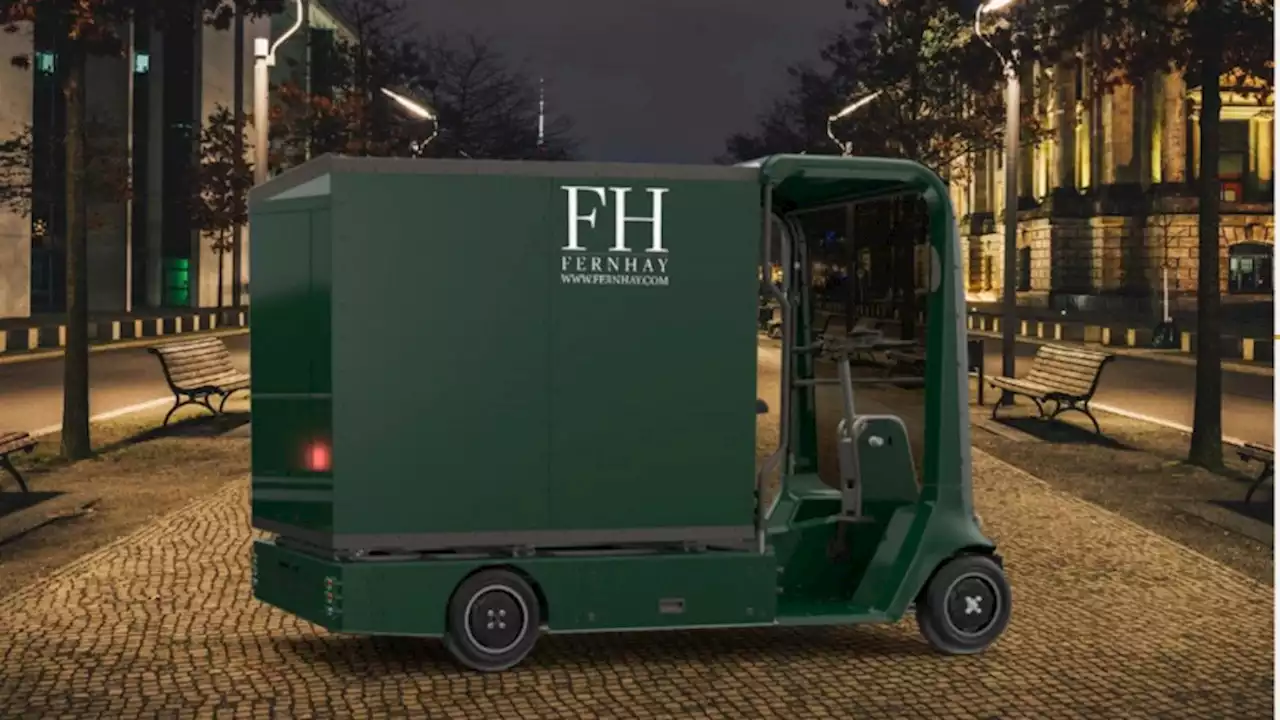 A tiny, truck-like delivery bike works perfectly well using only electric power