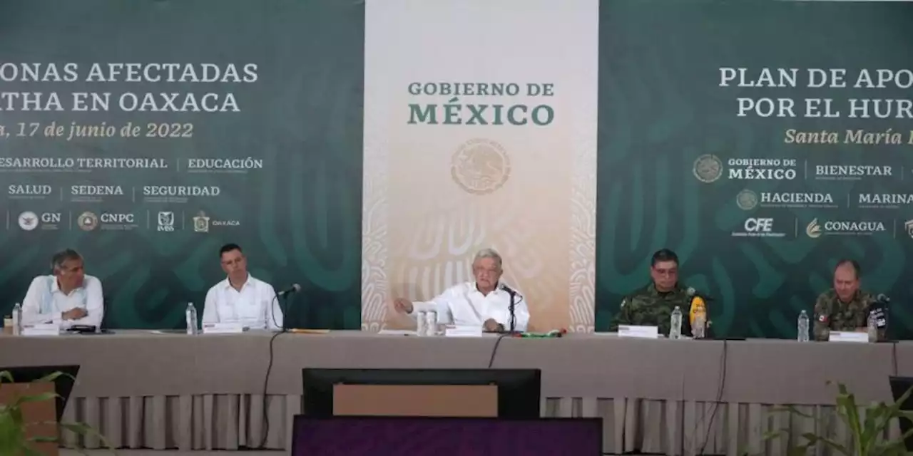 AMLO presenta plan de reconstrucción tras el paso de 'Agatha' por Oaxaca