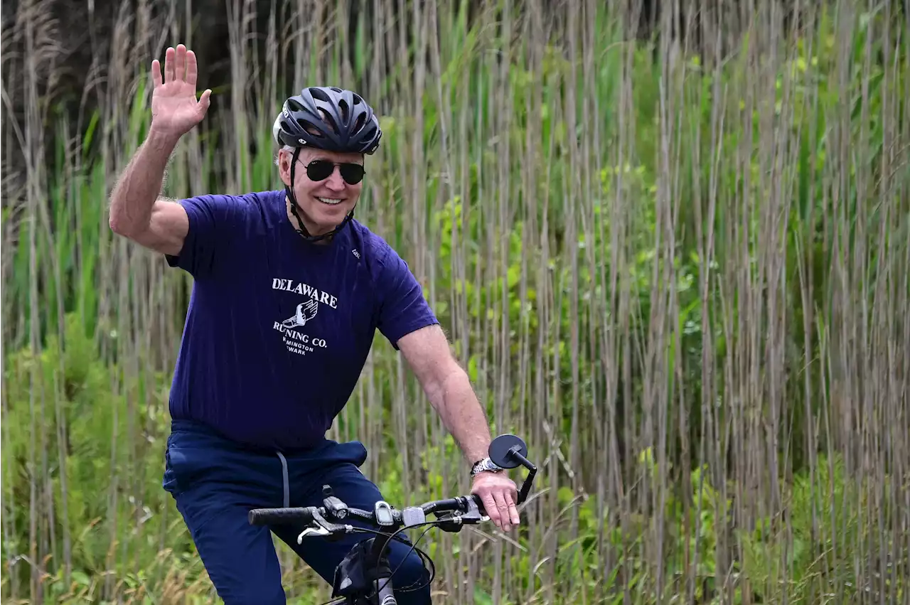 Joe Biden falls off bike during Delaware ride