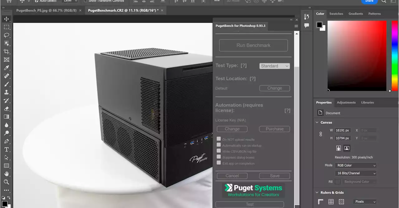 How to run PugetBench for Photoshop