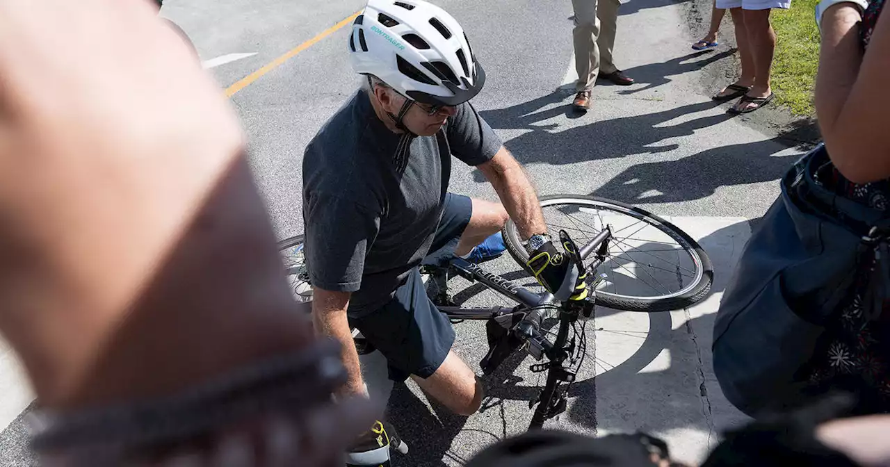 Biden falls off bike following beach ride near Delaware home