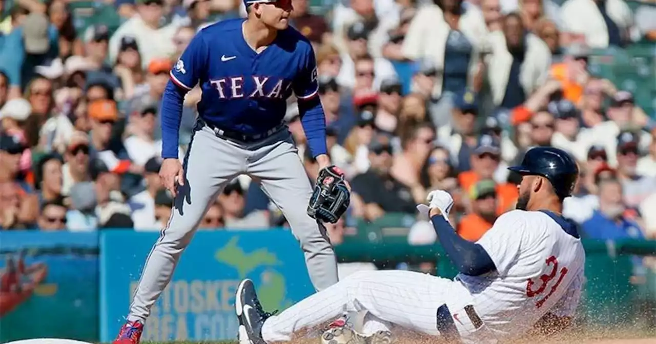 Tigers pound 3 HRs, beat Rangers 14-7 to end 6-game skid