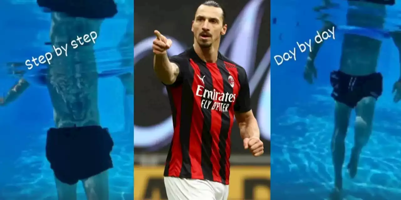 Milan, Ibrahimovic lavora sodo in piscina: 'Step by step' per tornare al 100%