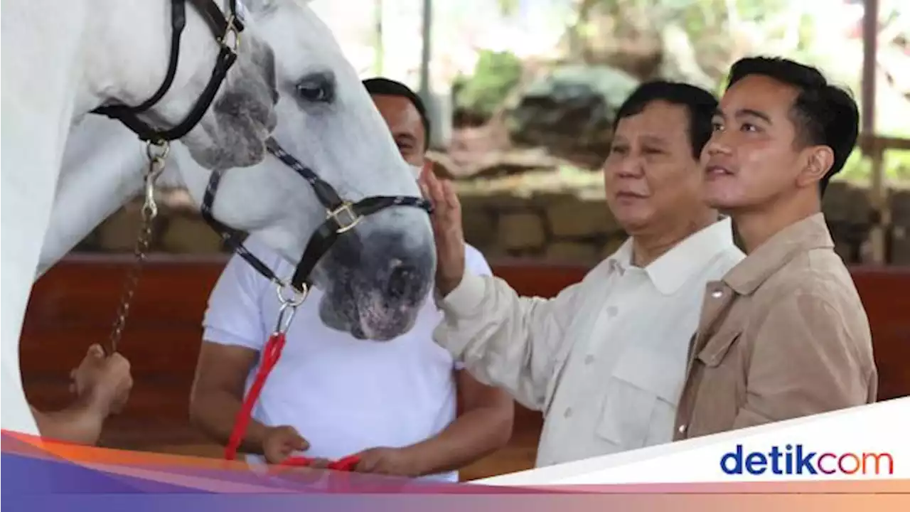 Beda Momen Prabowo Ajak Jokowi dan Gibran Berkuda di Hambalang