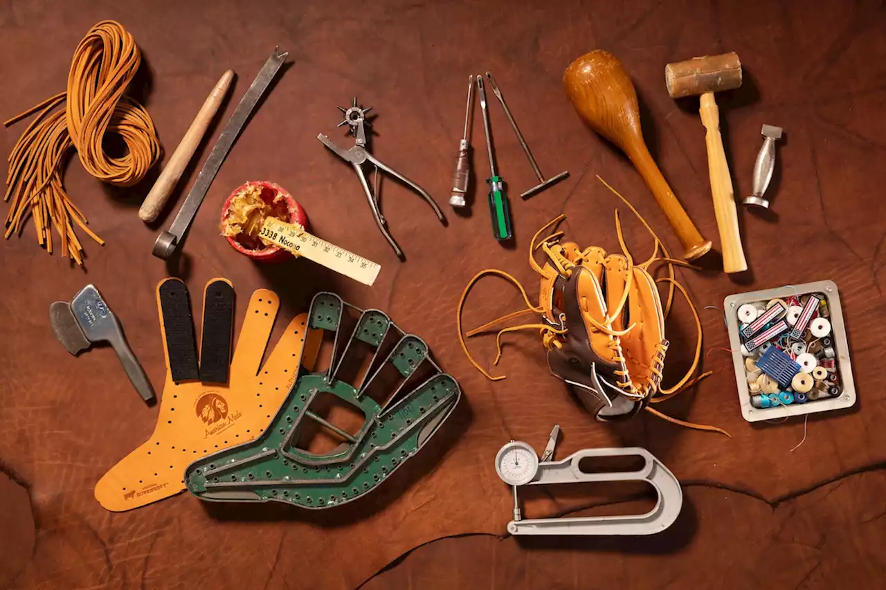 See the tools used to make baseball gloves—by hand