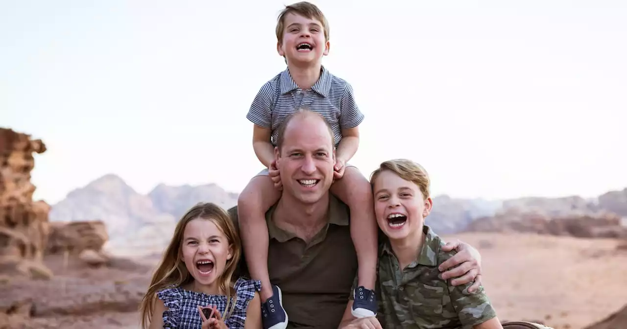 Prince William laughs with his kids in previously unseen snap for Father's Day