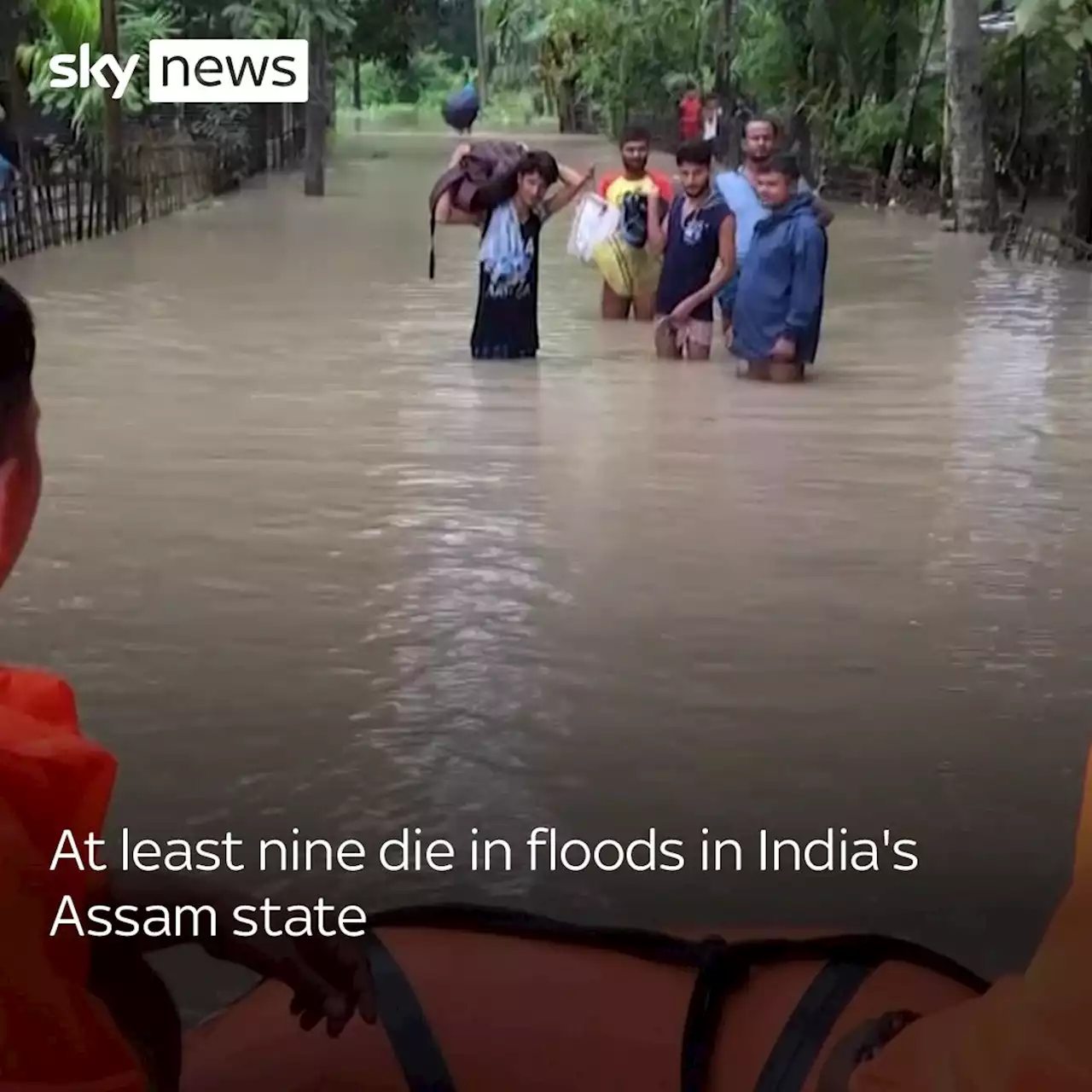 At least 27 killed and millions of homes underwater after flooding wreaks havoc in India and Bangladesh