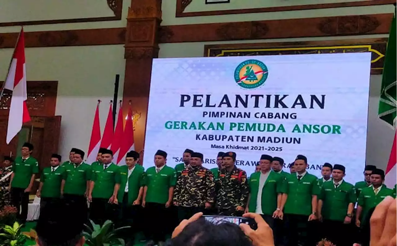 Lantik Ketua GP Ansor Madiun & Ponorogo, Gus Yaqut: Harus Lebih Solid