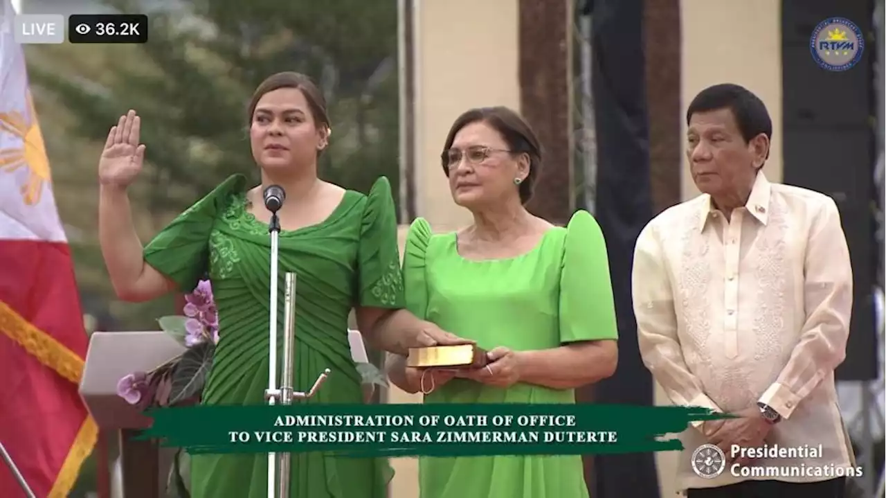 Sara Duterte sworn in as 15th VP