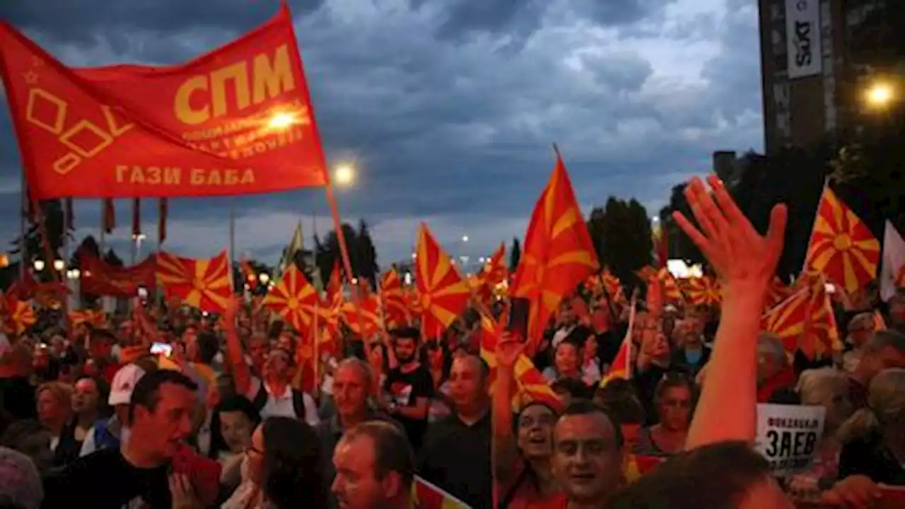 North Macedonia's opposition calls for early elections in rally