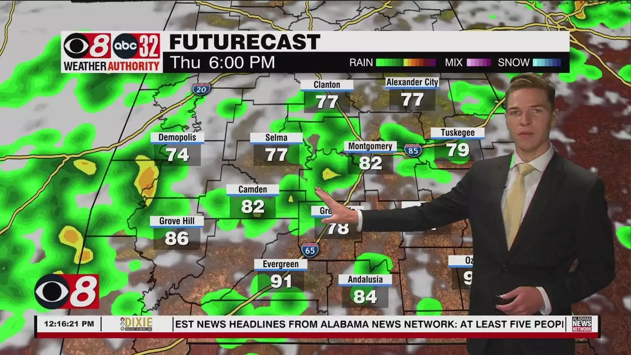 A Few Strong Storms Thursday, Slightly Less Hot Friday - Alabama News