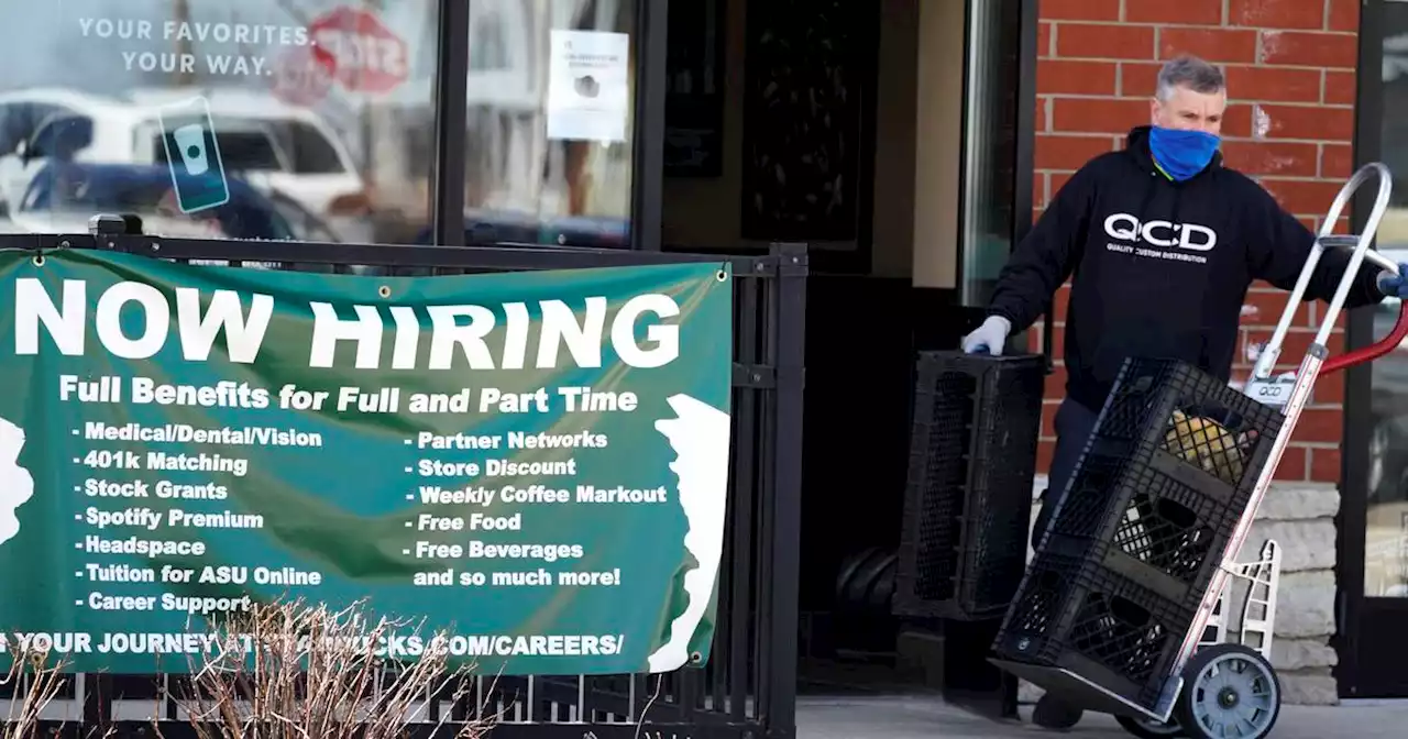 US job openings decline from record level but remain high