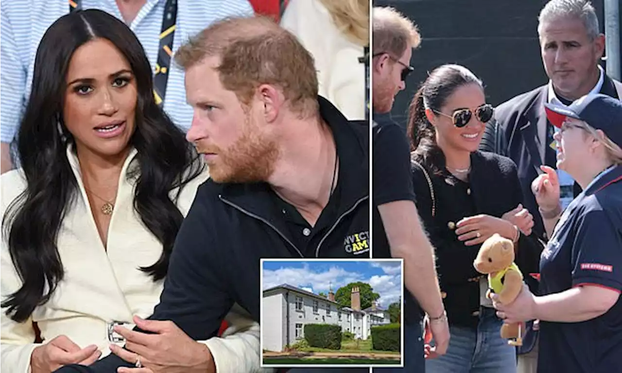 Harry and Meghan LAND back in the UK for the Queen's Platinum Jubilee