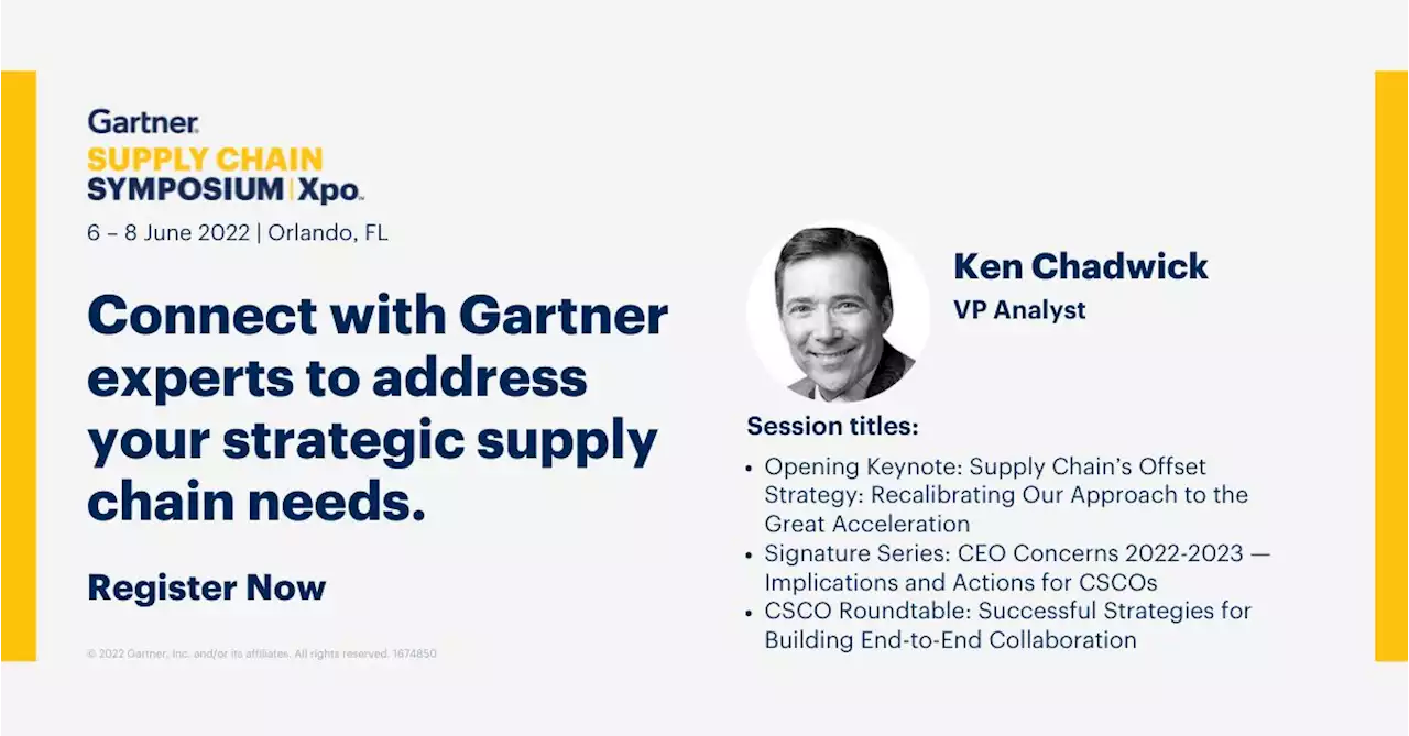 Gartner Supply Chain Symposium/Xpo™ 2022, Orlando, FL