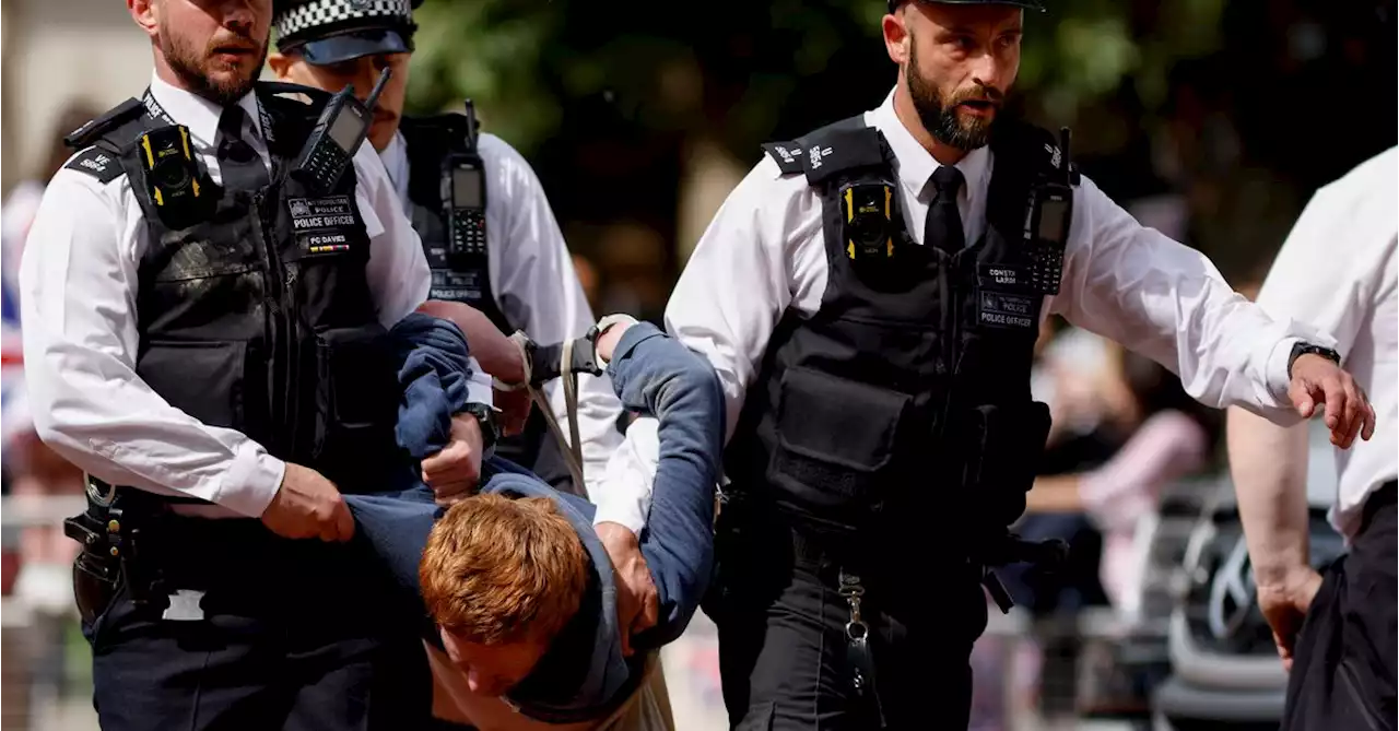 Arrests made after Queen Elizabeth's military parade interrupted