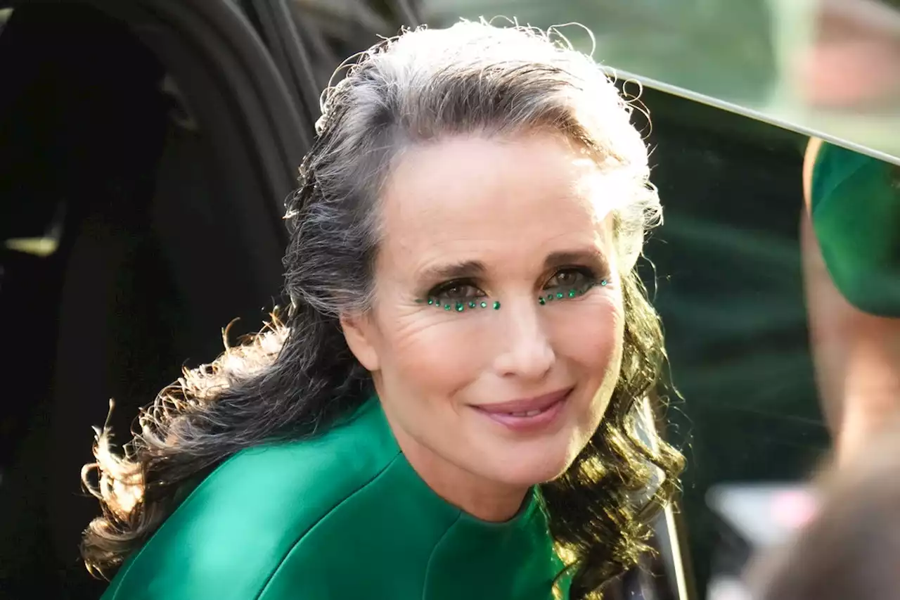 Andie MacDowell Closed Out Cannes With Crystal-Embellished Eyes