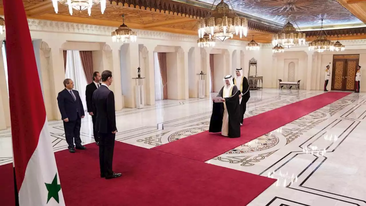 Syrian leader receives credentials from Bahrain ambassador