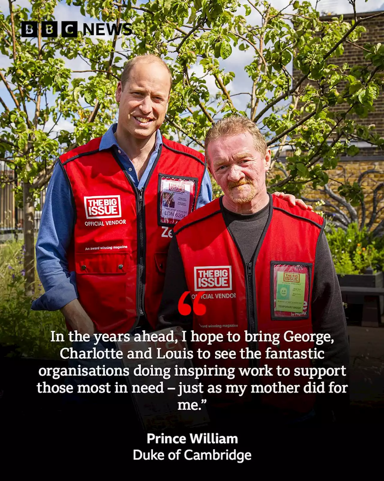 Prince William describes why he sold The Big Issue on London street