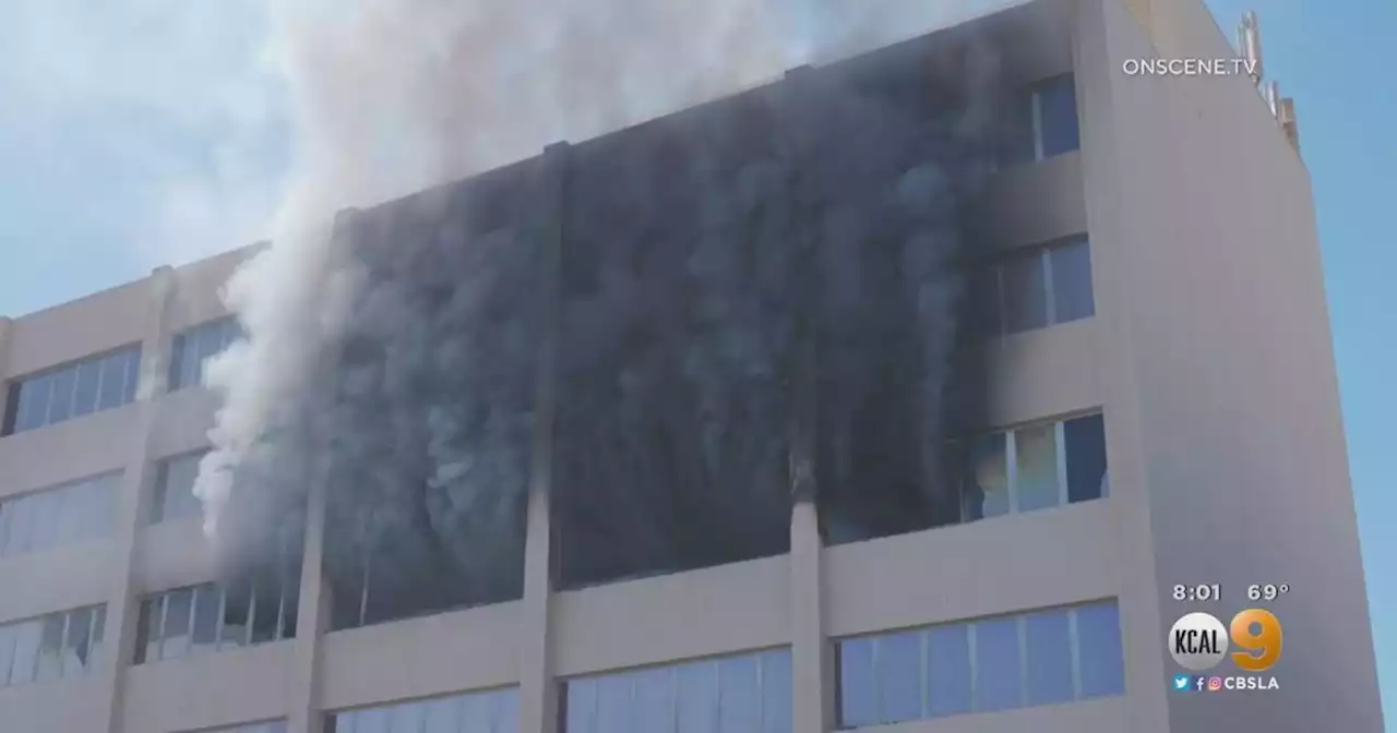 San Bernardino commercial building fire burns offices used for several County departments