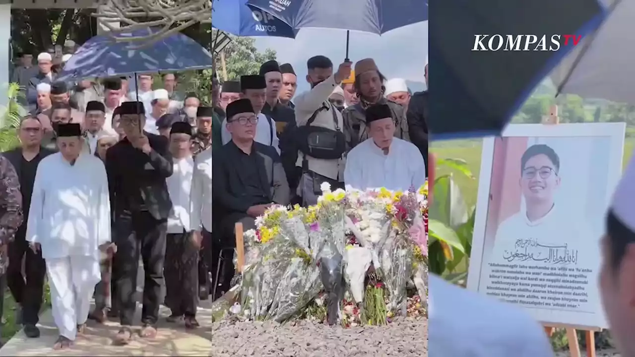 Momen Habib Luthfi Ziarah ke Makam Eril, Didampingi Ridwan Kamil dan Istri