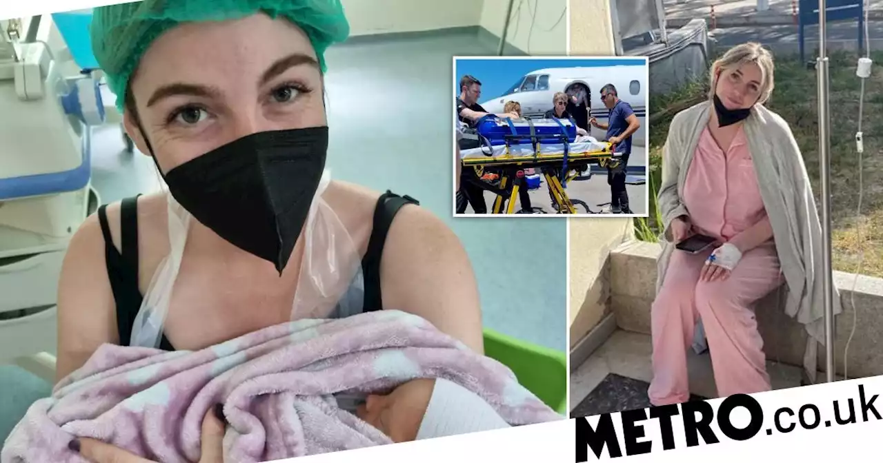 New mum gets stuck in Greece after going into labour early while on 'babymoon'