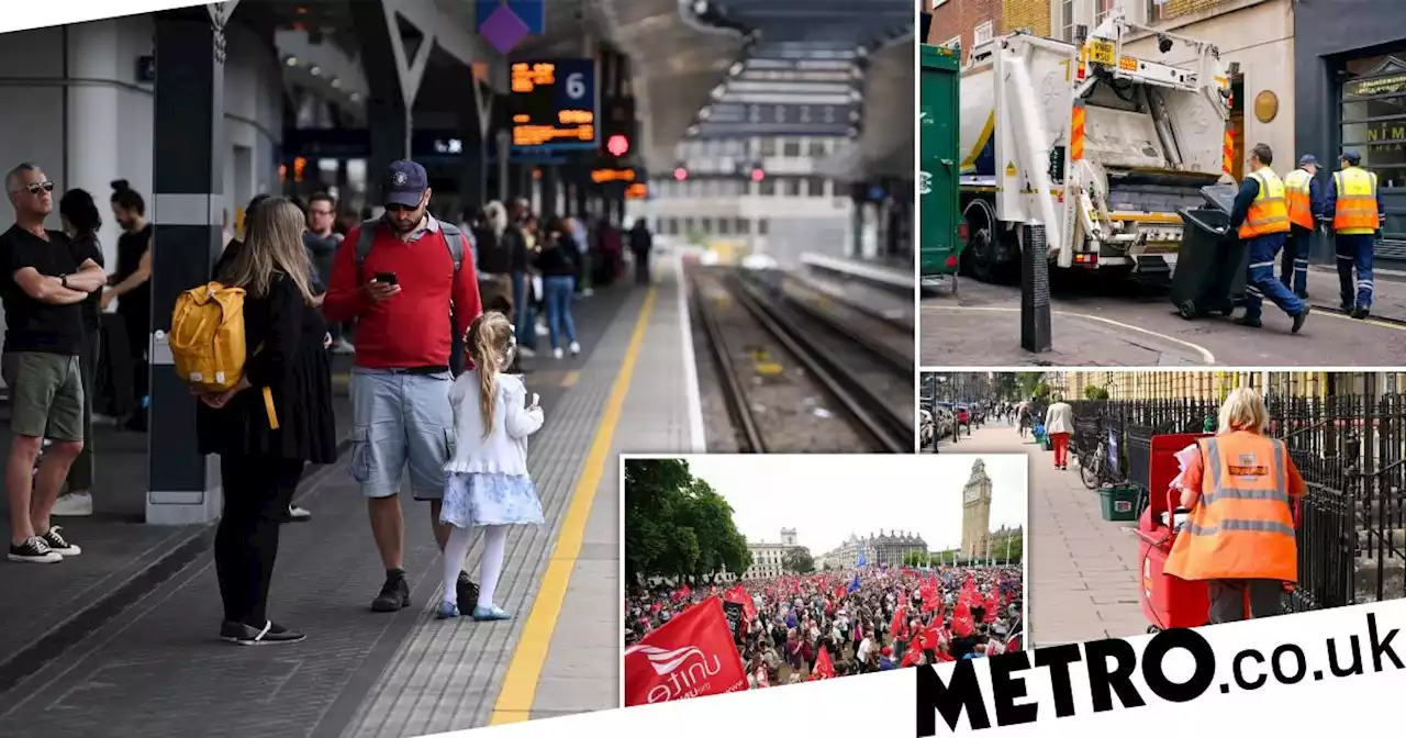 Teachers, doctors and binmen could join rail workers in national strikes