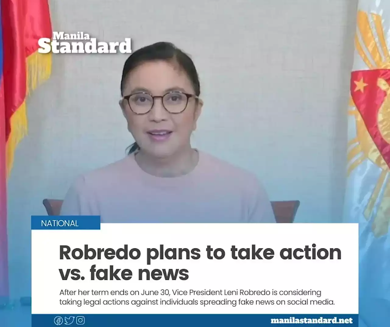 Robredo plans to take action vs. fake news