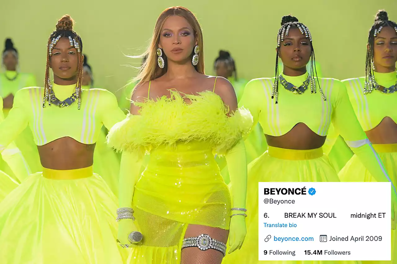 Beyoncé surprising fans with new song ‘Break My Soul’ at midnight