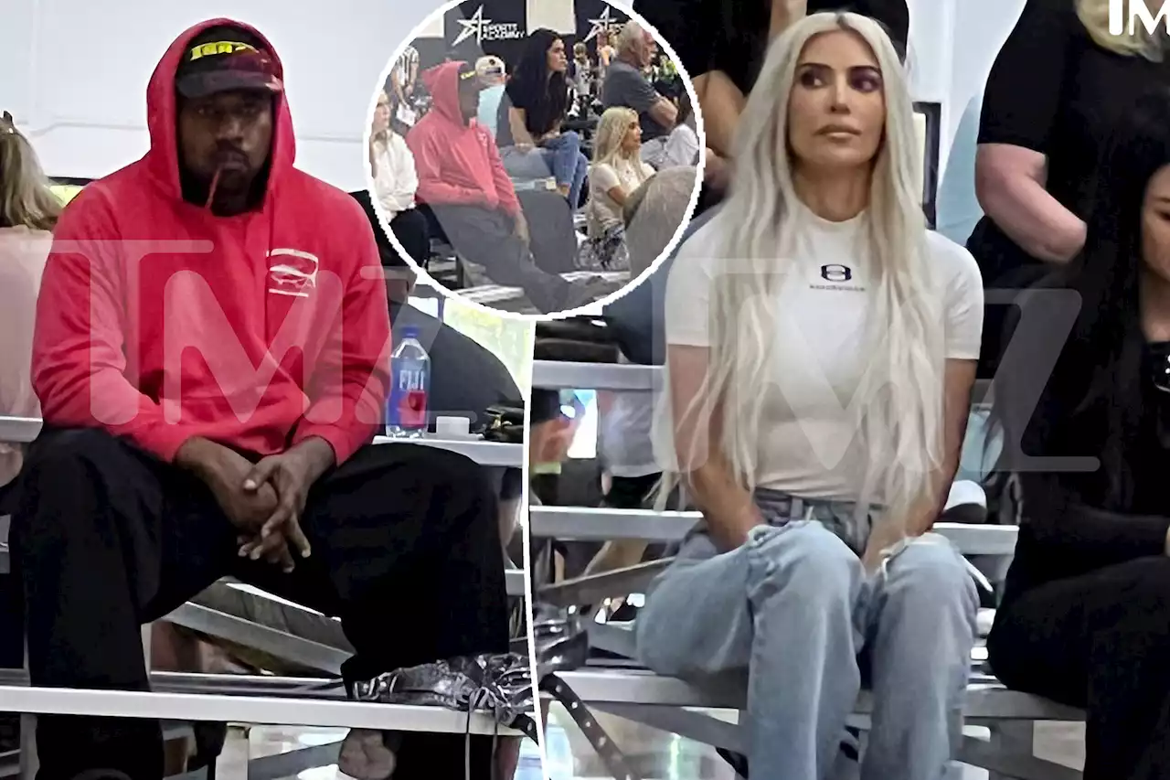 Kim Kardashian and Kanye West reunite at daughter North’s basketball game